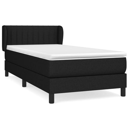 Giroletto a Molle con Materasso Nero 90x190 cm in Tessuto