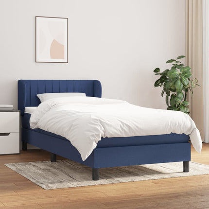 Giroletto a Molle con Materasso Blu 100x200 cm in Tessuto