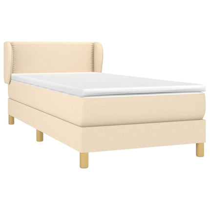 Giroletto a Molle con Materasso Crema 100x200 cm in Tessuto