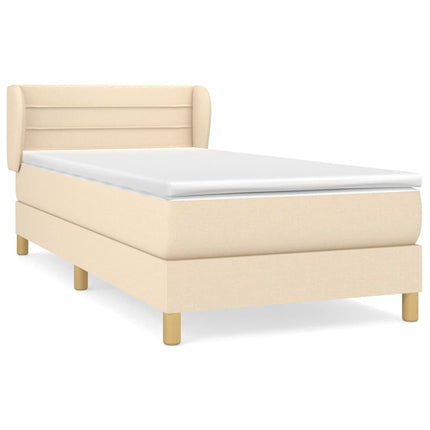 Giroletto a Molle con Materasso Crema 100x200 cm in Tessuto