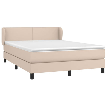 Giroletto a Molle con Materasso Cappuccino 140x200cm Similpelle