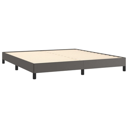 Giroletto a Molle con Materasso Grgio 180x200 cm in Similpelle