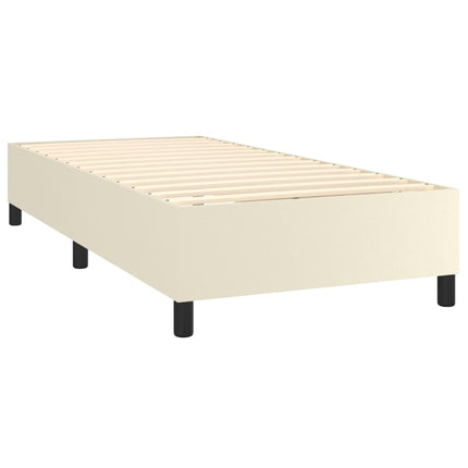 Giroletto a Molle con Materasso Crema 100x200 cm in Similpelle