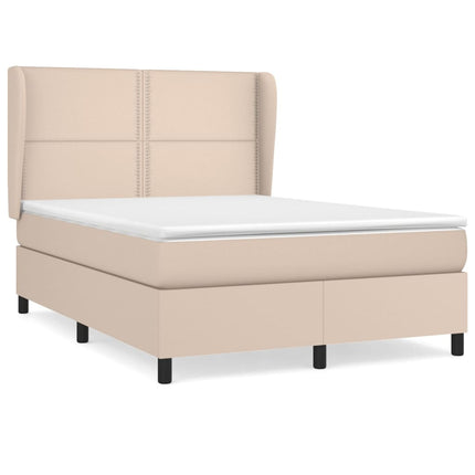 Giroletto a Molle con Materasso Cappuccino 140x200cm Similpelle