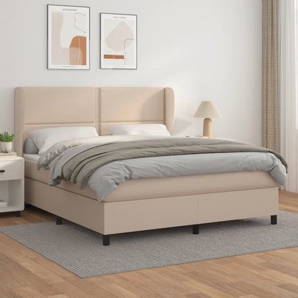 Giroletto a Molle con Materasso Cappuccino 180x200cm Similpelle