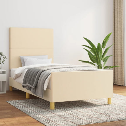 Giroletto senza Materasso Crema 80x200 cm in Tessuto