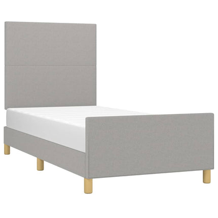 Giroletto senza Materasso Grigio Chiaro 90x190 cm Tessuto