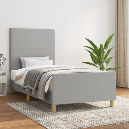 Giroletto senza Materasso Grigio Chiaro 90x190 cm Tessuto