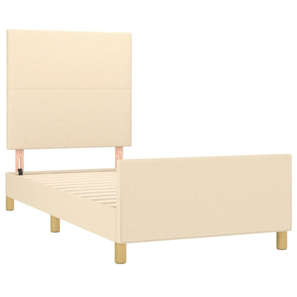 Giroletto senza Materasso Crema 90x190 cm in Tessuto