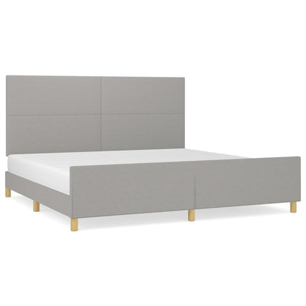 Giroletto senza Materasso Grigio Chiaro 200x200 cm Tessuto