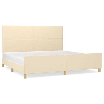 Giroletto senza Materasso Crema 200x200 cm in Tessuto