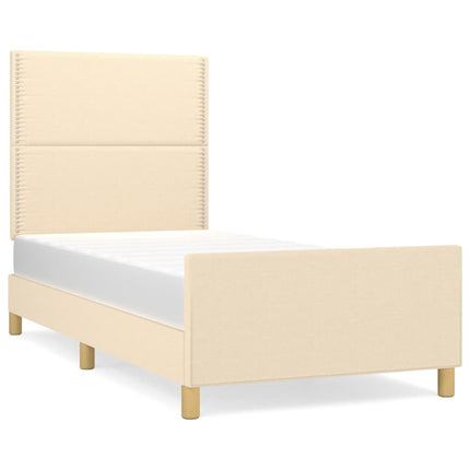 Giroletto senza Materasso Crema 80x200 cm in Tessuto