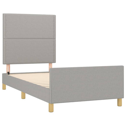 Giroletto senza Materasso Grigio Chiaro 90x190 cm Tessuto