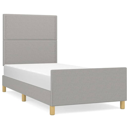 Giroletto senza Materasso Grigio Chiaro 90x200 cm Tessuto