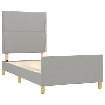 Giroletto senza Materasso Grigio Chiaro 100x200 cm Tessuto