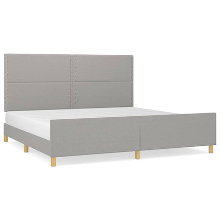 Giroletto senza Materasso Grigio Chiaro 200x200 cm Tessuto