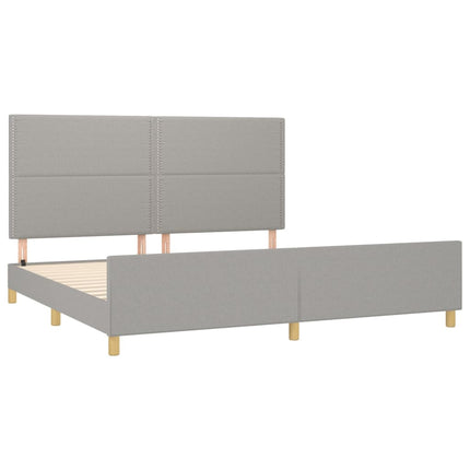 Giroletto senza Materasso Grigio Chiaro 200x200 cm Tessuto