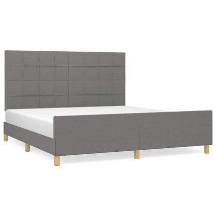 Giroletto senza Materasso Grigio Scuro 180x200 cm Tessuto