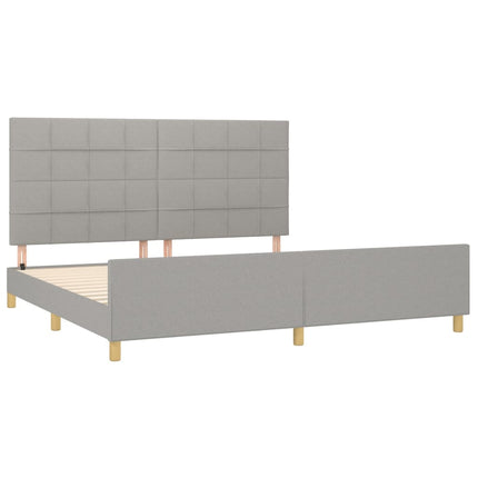 Giroletto senza Materasso Grigio Chiaro 200x200 cm Tessuto