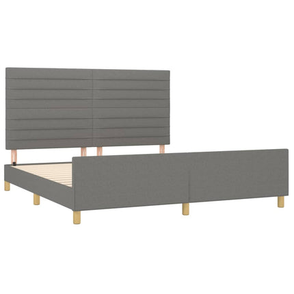 Giroletto senza Materasso Grigio Scuro 180x200 cm Tessuto