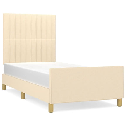 Giroletto senza Materasso Crema 80x200 cm in Tessuto