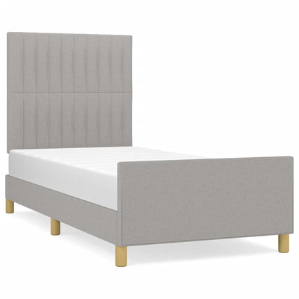 Giroletto senza Materasso Grigio Chiaro 90x190 cm Tessuto