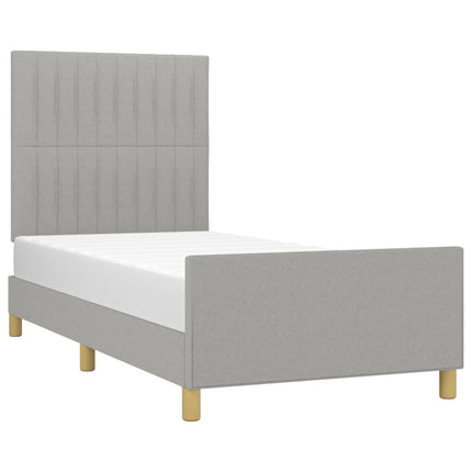 Giroletto senza Materasso Grigio Chiaro 90x190 cm Tessuto