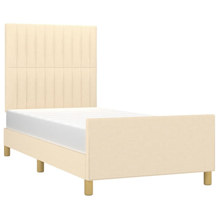 Giroletto senza Materasso Crema 90x190 cm in Tessuto