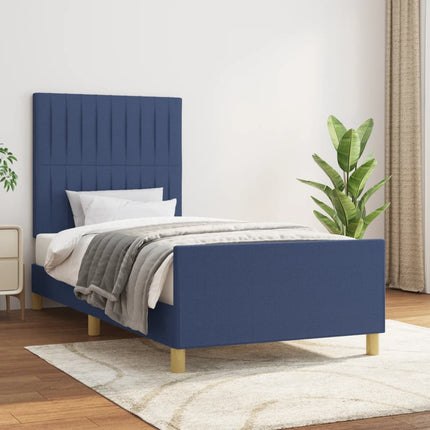 Giroletto senza Materasso Blu 100x200 cm in Tessuto