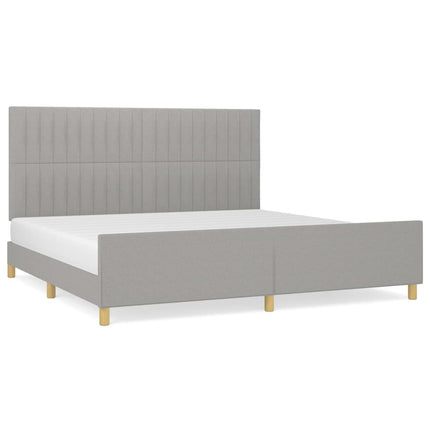 Giroletto senza Materasso Grigio Chiaro 200x200 cm Tessuto