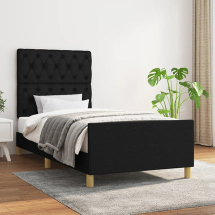 Giroletto senza Materasso Nero 80x200 cm Tessuto