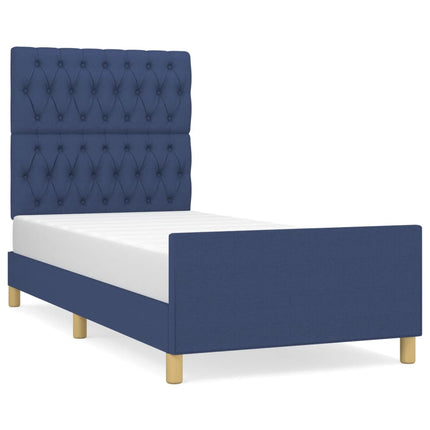 Giroletto senza Materasso Blu 100x200 cm in Tessuto