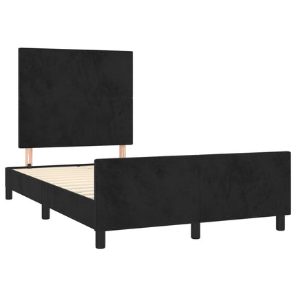 Giroletto senza Materasso Nero 120x200 cm Velluto