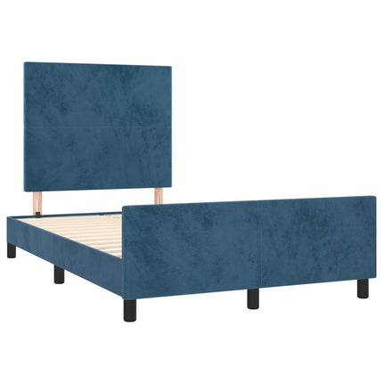 Giroletto senza Materasso Blu Scuro 120x200 cm in Velluto