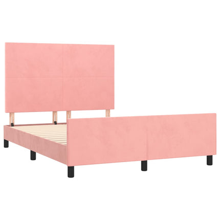Giroletto con Testiera Rosa 140x190 cm in Velluto