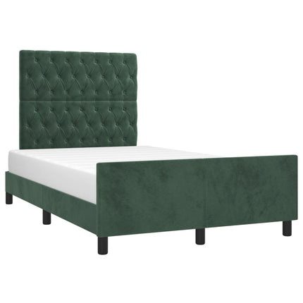 Giroletto senza Materasso Verde Scuro 120x200 cm in Velluto