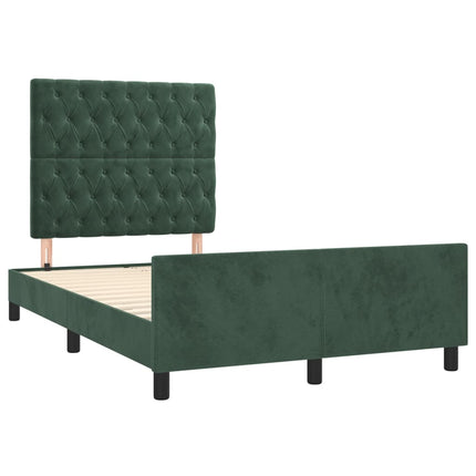 Giroletto senza Materasso Verde Scuro 120x200 cm in Velluto