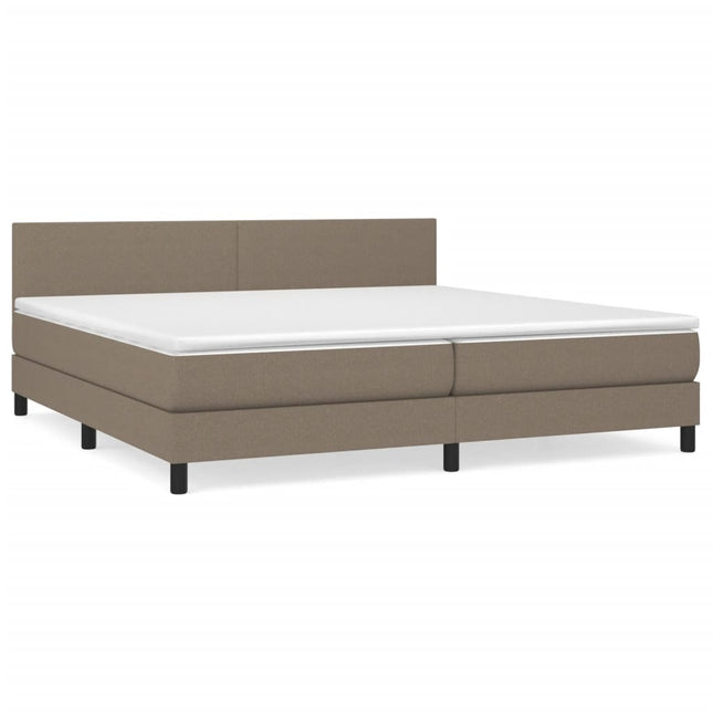 Giroletto a Molle con Materasso Tortora 200x200 cm in Tessuto