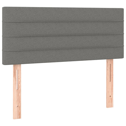 Giroletto a Molle con Materasso Grigio Scuro 120x200 cm Tessuto