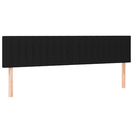 Giroletto a Molle con Materasso Nero 200x200 cm in Tessuto