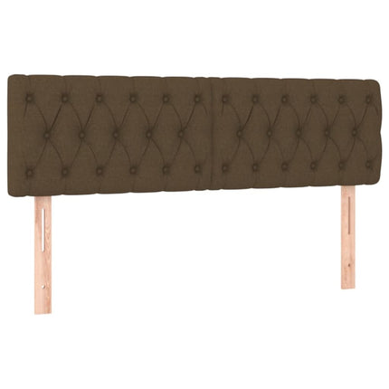 Giroletto a Molle con Materasso Marrone Scuro 140x200cm Tessuto