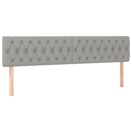 Giroletto a Molle con Materasso Grigio Chiaro180x200 cm Tessuto