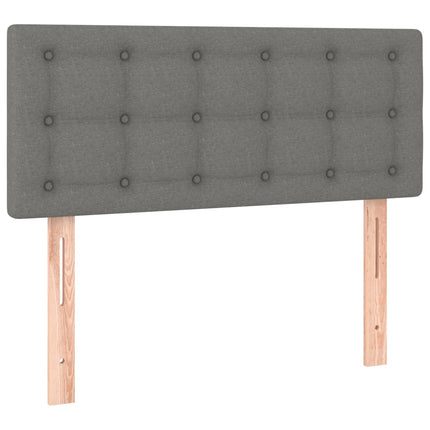 Giroletto a Molle con Materasso Grigio Scuro 120x200 cm Tessuto