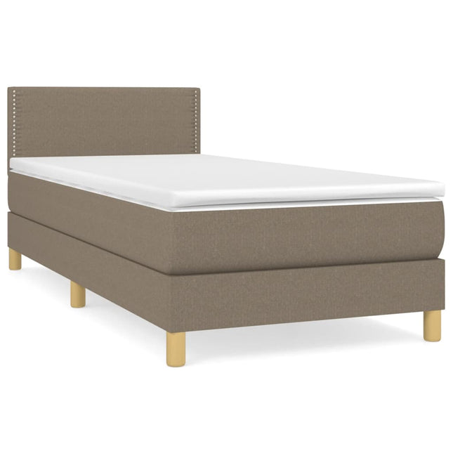Giroletto a Molle con Materasso Tortora 90x190 cm in Tessuto
