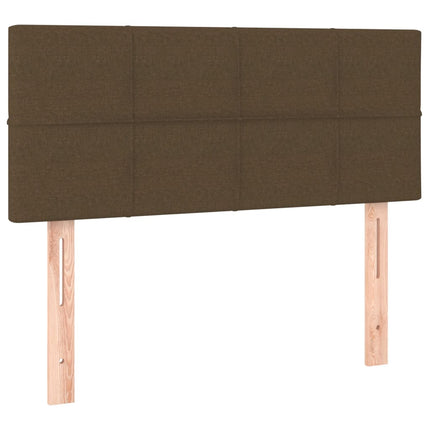 Giroletto a Molle con Materasso Marrone Scuro 80x200 cm Tessuto