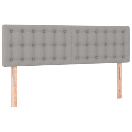 Giroletto a Molle con Materasso Grigio Chiaro 140x200cm Tessuto
