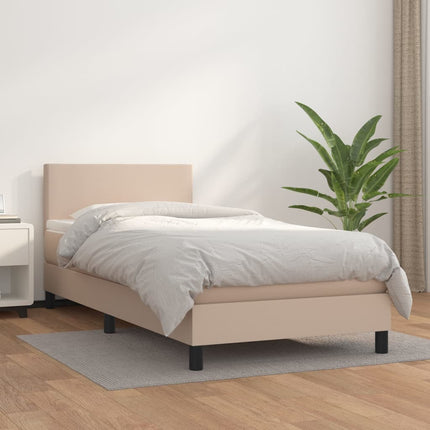 Giroletto a Molle con Materasso Cappuccino 90x200 cm Similpelle