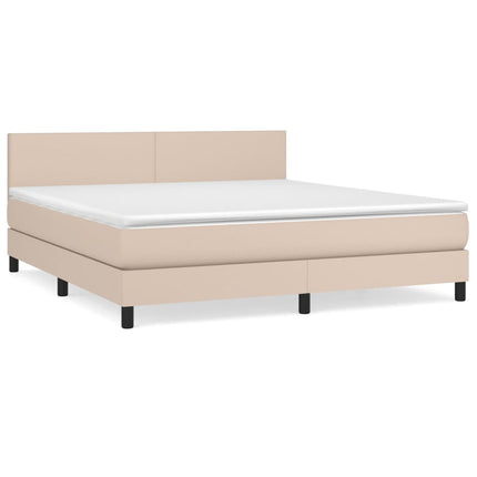 Giroletto a Molle con Materasso Cappuccino 180x200cm Similpelle
