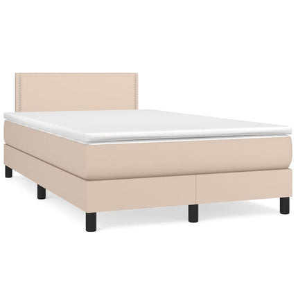 Giroletto a Molle con Materasso Cappuccino 120x200cm Similpelle