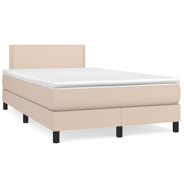Giroletto a Molle con Materasso Cappuccino 120x200cm Similpelle